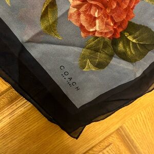 Vintage- Authentic Coach scarf -navy floral-
